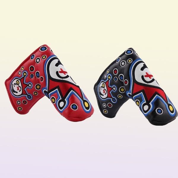 Golf Blade Putter Cover PU Leather Headcover Club Protector Funny Head Cover For Putters Black Red Green Blue