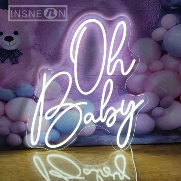 Oh Baby Neon Sign LED Light USB Wedding Party Room Wall Neon Light Decor Bedroom Gifts Neon Light Sign Home Decoration Led Lamp Z241123