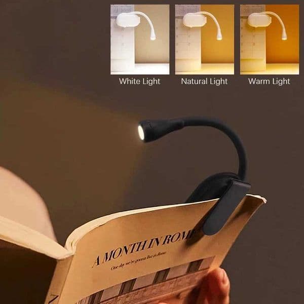Reading Mini Book Lights Portable Clip Night Lights Usb Charging Led Dimmable Bedroom Eye Protect Clip 360 Flip Led Book Lamps Z241123