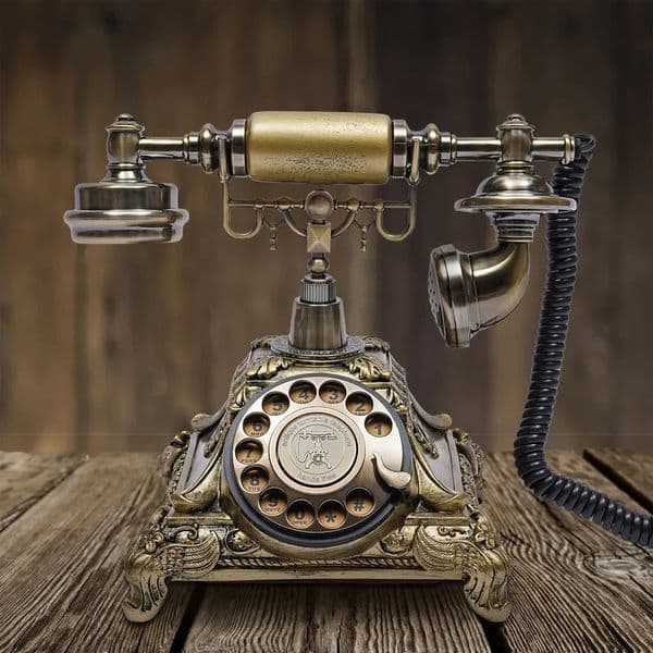 Retro Rotary Dial Phone Vintage Desktop Decoration Antique Style Telephone Corded Teleaud y n Living Room 241121