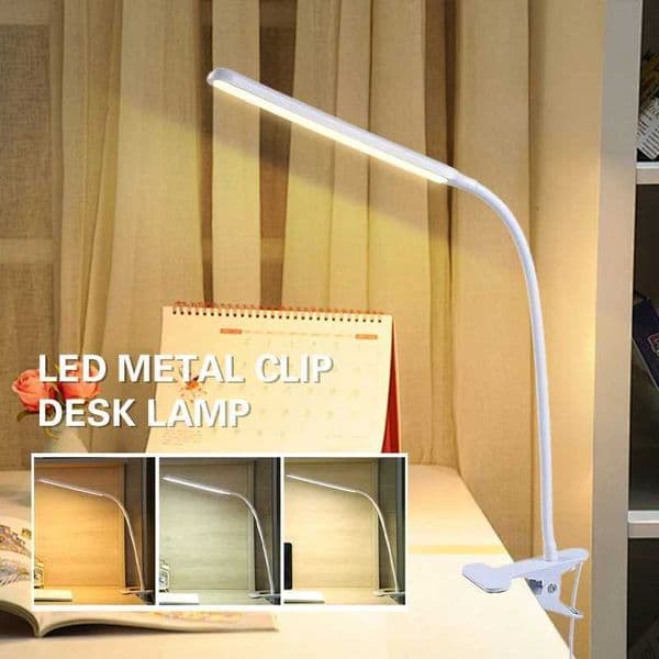 LED Desk Lamp With Clamp Eye-Caring Clip On USB Lights For Home Office Long Flexible Gooseneck Table Lamps Dorm Reading Light Z241123