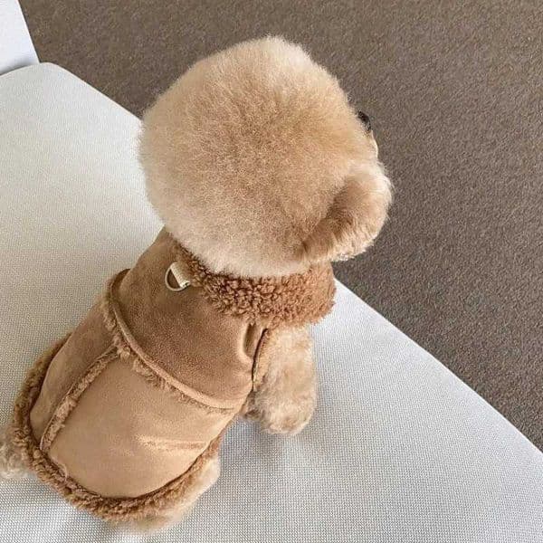 Pet Autumn And Winter Clothing Classic Solid Dog Vests Fleece Warm Pet Dog Clothes For Small Medium Dogs Jackets Puppy ClothingXJ241125