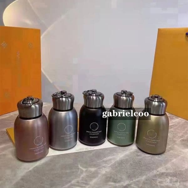 Designer Small Water Cup Classic Logo Printed Stainless Steel Mini Insulation Cup Fashion Small Capacity Portable water bottles 5-Color Gift Box for Men and Women
