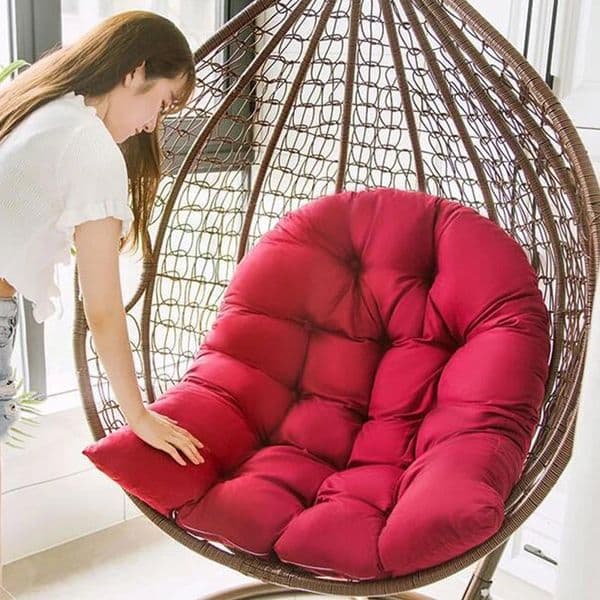 120x80cm Hanging Basket Egg Chair Cushion Outdoor Sofa Swing Chair Cushion Soft Comfy Thickened Garden Hammock Chair Seat Pads 241125