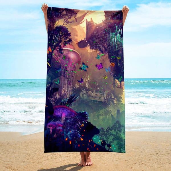 Portable Microfiber Beach Towel 75x150CM Lightweight Fast Dry Blanket for Travel Outdoor Pool Use