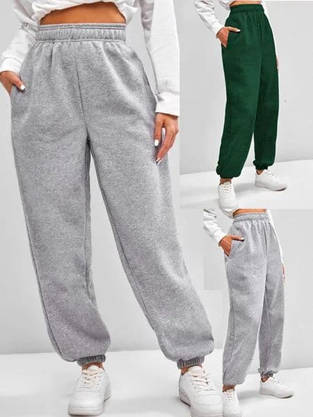 Comfortable High Waist Sweatpants for Women Stretchy and Soft Everyday Pants with Elastic Waistband 241121Z