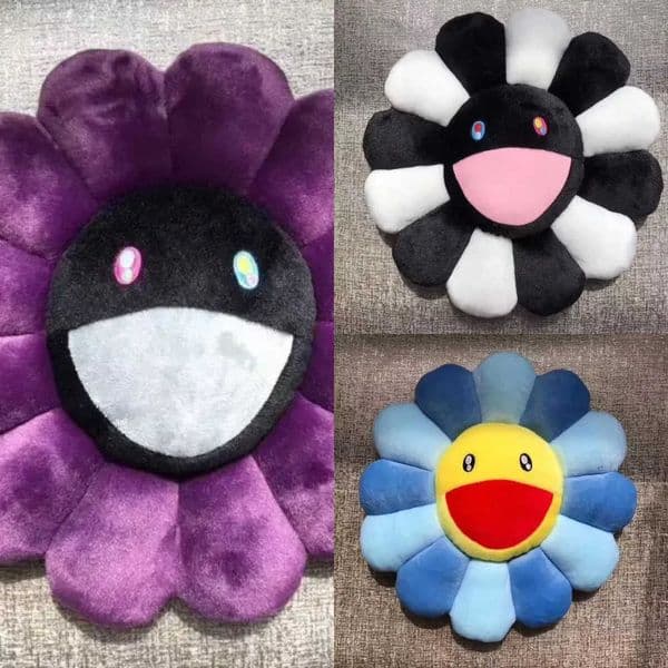 New Cushion/Decorative 60Cm Sunflower Japanese Rainbow Chrysanthem Plush Toy Baby Floor Game Chair Cushion Sofa Home Car Decoration T26
