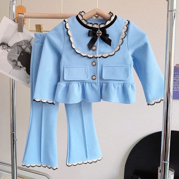 Girls Clothes Sets Toddler Pant Set for Girls for 2-7Y Long Sleeve Spring Autumn 2Pcs Clothing Tracksuit Baby Outfits 241126