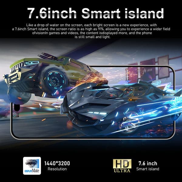 15 Pro Max Mobile 7.6-inch Android 14 Smart Phone Snapdragon 8 Gen3 CPU,16GB+1TB Cell Phone,72MP+108MP Camera , 7800mAh Battery 5G Dual SIM Card
