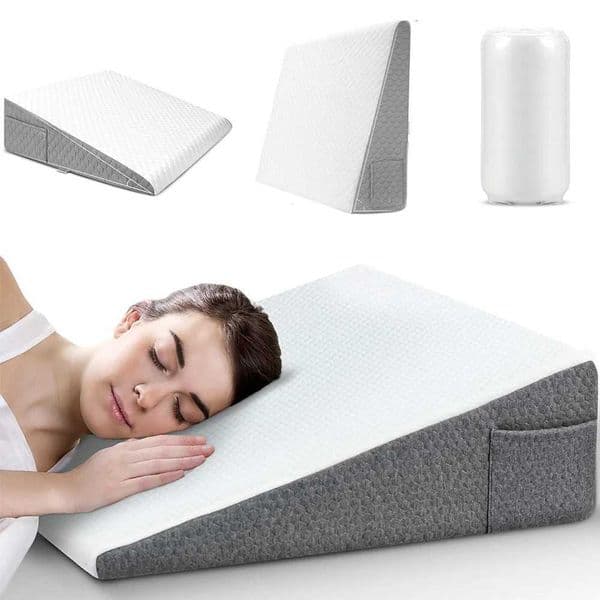 Pillow Bed Wedge for Sleeping Soft Memory Foam Top Triangle Pillow Wedge Body Positioners for Leg Elevation Snoring Relief L260606