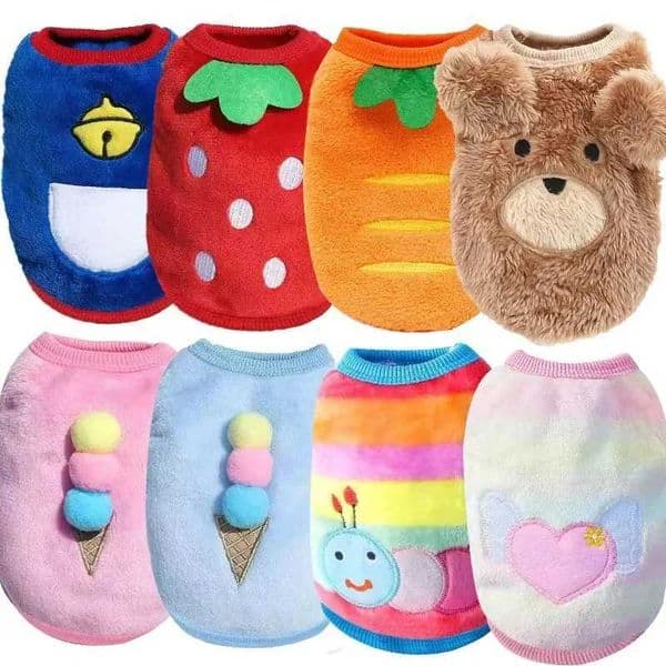 Puppy Clothes for Christmas Winter Warm Cute Pet Sweaters Flannel Dog Vest Pet Dog Cat Clothes for Chihuahua Yorkies DachshundsXJ241127