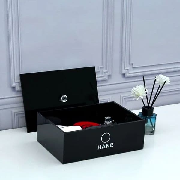 Black Acrylic Designer Organizer Remote Control Ins Living Room Coffee Table TV Air Conditioning Storage Box Multifunctional Desktop Shelf