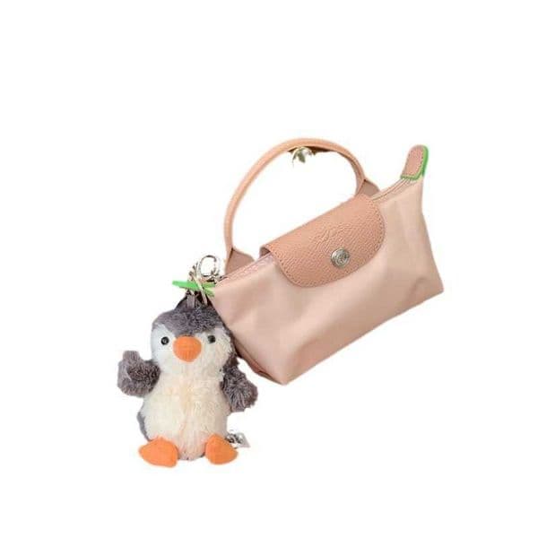 Animal Keychain: Adorable Miniature Penguin Pendant, Soft Plush Keychain Bag Charm, Lightweight for Daily Use Z260204