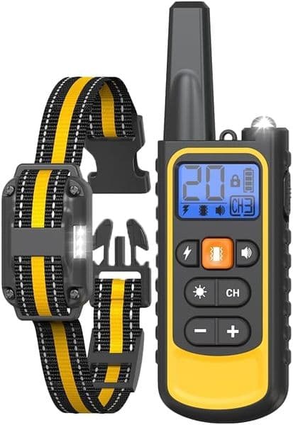 dog leash Dog Collar Designer Shock Collar Remote Control, Waterproof Dog Collar, Rechargeable Electronic Collars With 4 Training Modes For Large Medium Small