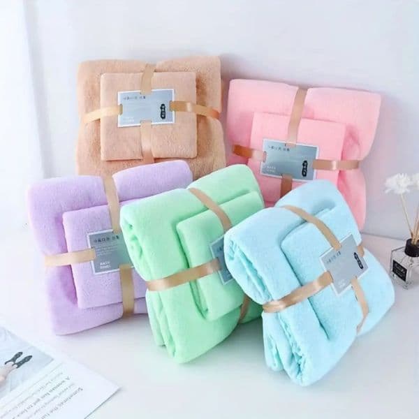 1 Long And Non Fading Ultra Soft Womens Hosuehold Packaged Towel Robe Bathroom Supplies Household Items 241126 B2