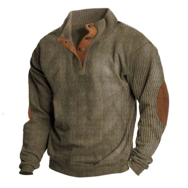 Autumn And Winter New Men's Outdoor Jacket Corduroy Casual Stand Collar Long Sleeved Sweatshirt In Stock Trendy Clothing Fashionable Temperament B3