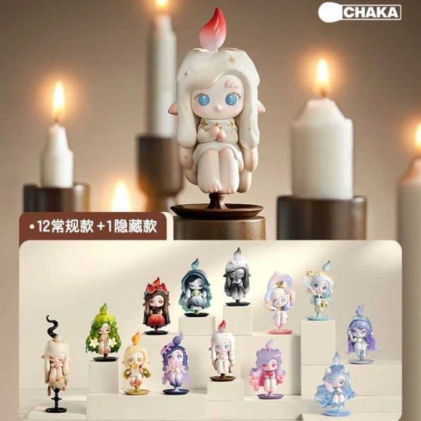 Authentic blind box Chaka Light Chasing Elf series Pvc handmade blind box cute toy desktop decoration series toy gifts X241127