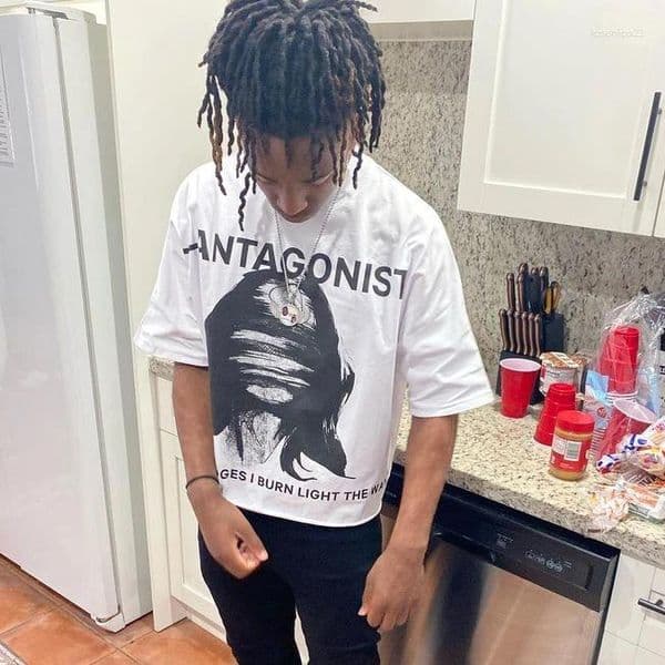 Mens T Shirts Y2K Clothes Harajuku Casual Gothic Tops Pure Cotton Shirt Hip Hop Retro Cartoon Oversized Graphic Print Men Women