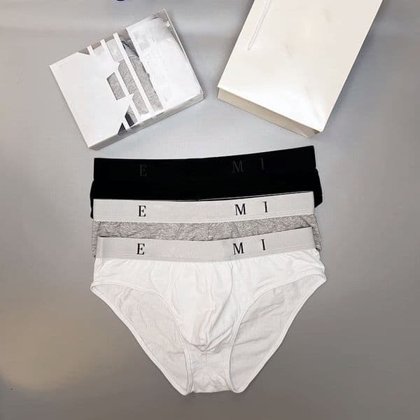 Designer Mens Cotton Underwear Letter Print Stretch Waist Breathable Briefs for Men L260527