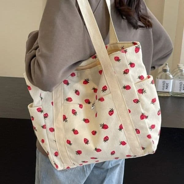 Forest Fresh Corduroy Handbag Sweet and Fashionable TLXT Versatile Shoulder Bag Beautiful and Simple Commuter Women's Tote Bag Designer Bag