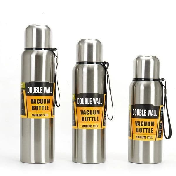80010001500ml Large Capacity All Steel Stainless Thermos Vacuum Flask Portable Insulated Tumbler with Rope Thermo Bottle 241128