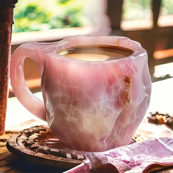 Mineral Crystal Coffee Mugs Elegant y Large Capacity Drinkware Tea Cup Ware Resin Gift Household Necessities 241128