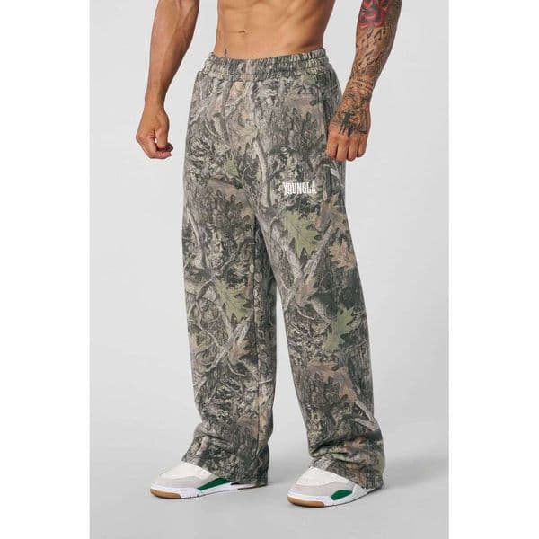 American casual digital camouflage printed straight leg jogging pants, sports and fiess loose pants