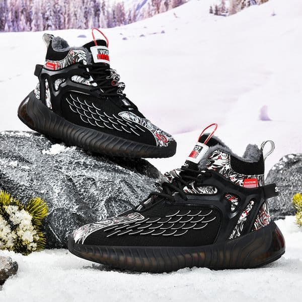 New men's winter 2025 old hot national tide popcorn and veet daddy running outdoor sports shoes