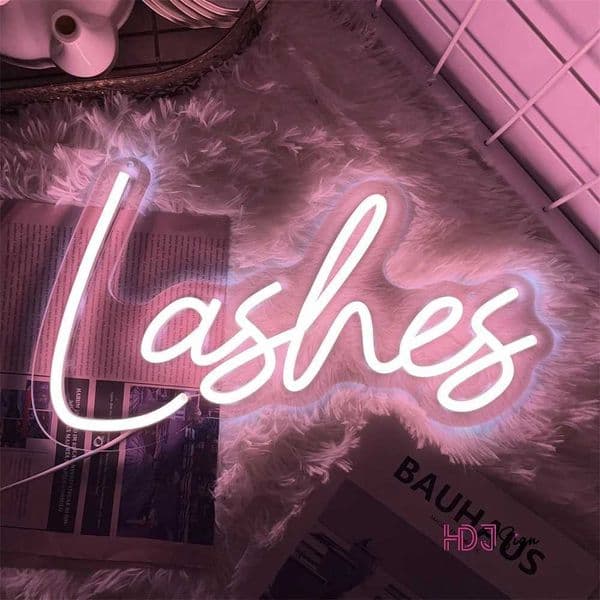 Salon Lashes Neon Sign For Beauty Room Party Atmosphere Light Glowing Signs LED Neon Lights Room Beauty Salon Shop Wall Decor Z241130