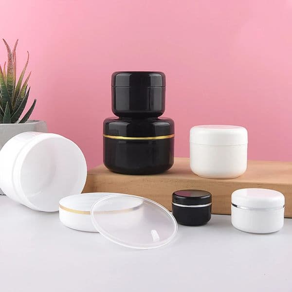 Jar Pot Empty Plastic Makeup Sample Bottle Refillable Cosmetic Container White 10g 20g 30g 50g 100g Cosmetic Cream