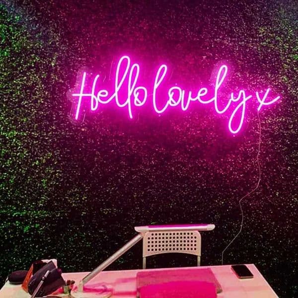 Hello Lovely X Custom Neon Sign Home Decor Neon Led Art Neon Light Sign for Wall Led Lights Neon Sign Bedroom Wall Art Light Up Z241130