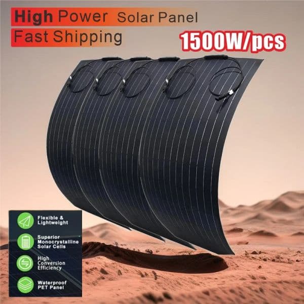 1500W 3000W Solar Panel Solar High Efficiency Portable Power Bank 1000W Flexible Charging Outdoor Solar Cells For Home/Camping