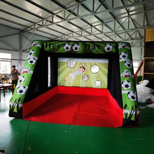 4x4x2.5mH (13.2x13.2x8.2ft) wholesale Portable inflatable football game soccer goal target gate post kick shooting for outdoor rental business