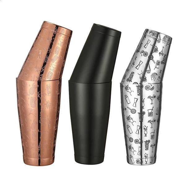 Stainless Steel Boston Shaker Bar Shaker with different Surface Finish -2 Piece Cocktail Shaker 15-Ounce and 25-Ounce 240130