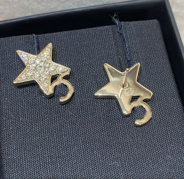 2024 Luxury quality charm stud earring with diamond in 18k gold plated have stamp box star style PS3175