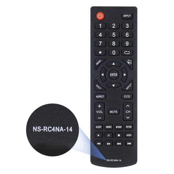 NS-RC4NA-14 Replace Remote Control Compatible with Insignia TV NS-28ED200NA14 NS-50D400NA14 NS-19ED200NA14 NS-55E4400A14 NS-58E4400A14 NS-24E400NA14