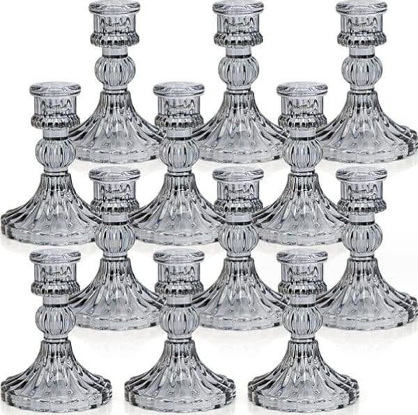 Nordic Novelty Decor Glass Candle Holder Candlestick Romantic Candle Stand Desk Accessories Wedding Centerpieces Ornament Gifts Y260604+1