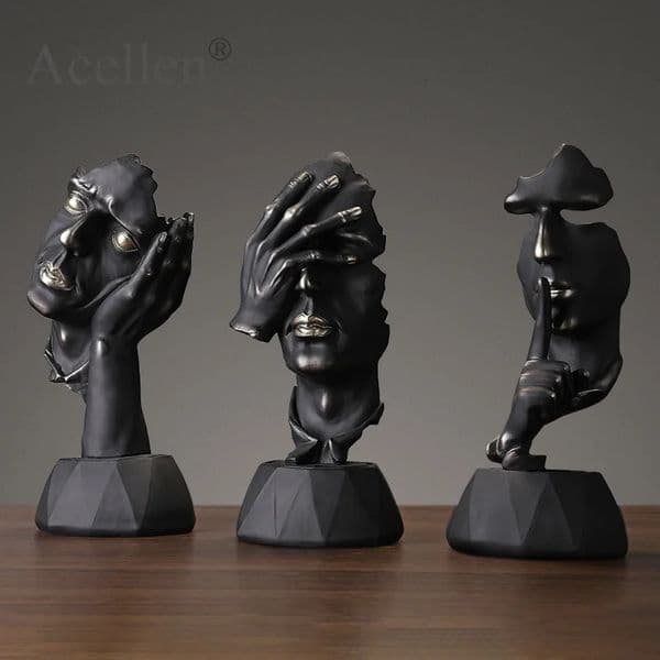 High Quality Resin Thinker Sculpture Miniature Model Figurines Art Crafts Ornaments Home Decoration Accessories Gift European 240521