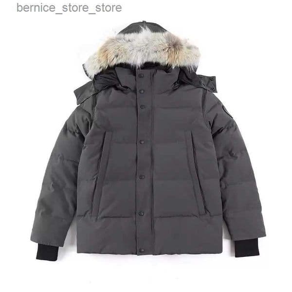 Men's Down Parkas Mens Down Jacket Coat Real Big Wolf Fur Overcoat Clothing Fashion Style Winter Outerwear Parka Q240603