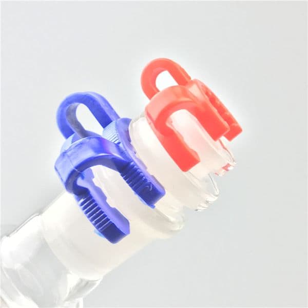 Goodsstore Plastic Keck Clips with 10mm 14mm 18mm Green Yellow Red White Blue Manufacturer Laboratory Lab Clamp Clip for Glass Nectar Collector Reclaimer Adapter
