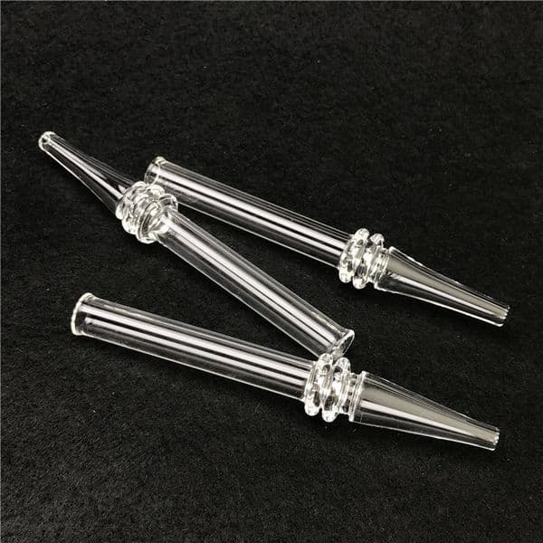 Goodsstore 5 Inch Quartz Nail Straw Mini Nectar Collector Filter Tips for Glass Water Smoking Accessories