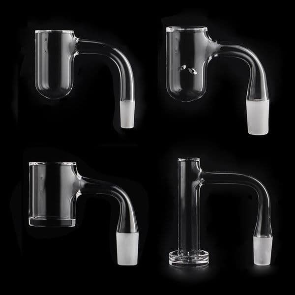 Full Weld Round Bottom Quartz Banger Auto-Spinner Beveled Edge Control Tower Seamless Quartz Nail 10/14/18mm Quartz Banger Nails For Glass Bongs