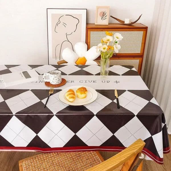 Luxury Designer Cloths For Dining Table Grid Simple Modern Student Desk Rectangular Cloth Coffee h Aztm01 Free Shipping