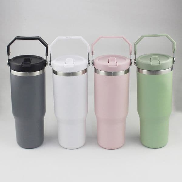 2026 30Oz Tumbler H2.0 Handheld Straw Lids Leopard Stainless Steel Coffee Termos Car Vacuum Cup 30 Oz Bottles For Water Cold Warm With Box Free Shipping