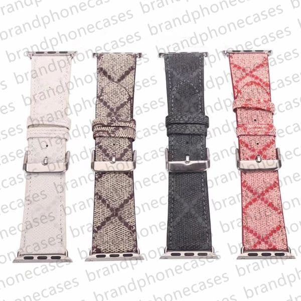 Watch Strap Designer Apple Watch Band For apple Watch ultra Bands 49mm 40MM 41mm 45mm 44mm 38mm 42mm Series 9 8 7 6 5 SE Bands PU Leather Printing Flower Smart Straps