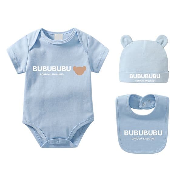Designer Kids Rompers Infant Bodysuit Baby Jumpsuits Luxury Boys Girls Hat Bibs Clothes 3pc Sets Kids Clothing Bodysuits Letter Prints Wholesales