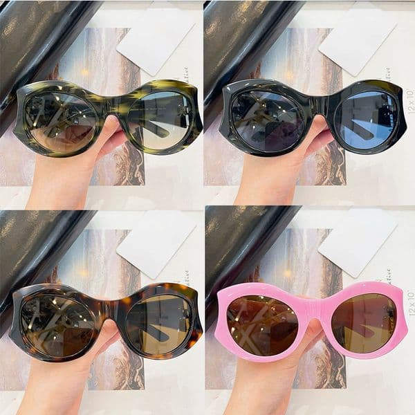 Mens Womens Luxury Designer Sunglasses 0256 Mens Womens Famous Cat Eye UV400 Protective Lens Popular Sunglasses Made of Acetate Fiber Original Vintage Glasses