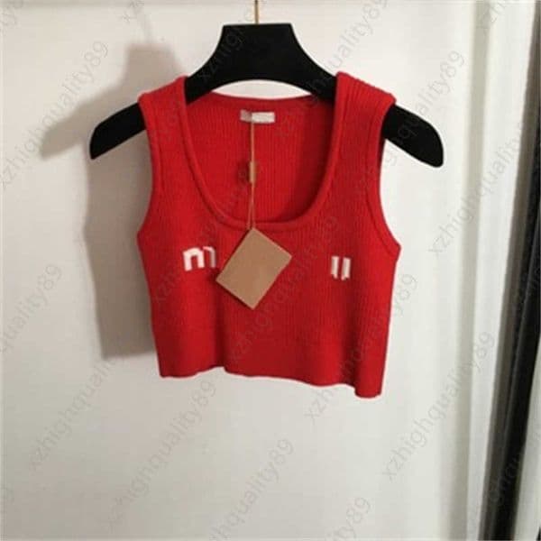 Sexy Tank Top Womens Knit Short Croptop Vest Lettered Big Pit Stripe Fashion Slim Camis Tops Designer Clothing Women Summer Z260515