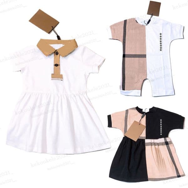 Summer Baby Girls' Dresses and 100% Cotton Short Sleeve Dress Children's Toddler Boys Rompers Kids Clothing