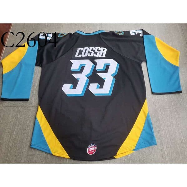 C26 Hockey jerseys Physical photos Toledo Walleye Sebastian Cossa Men Youth Women High School Size S-6XL or any name and number jersey